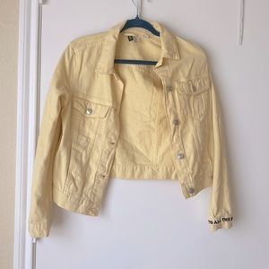 Yellow jean jacket